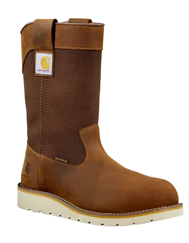 Bota Wellington com cunha, biqueira macia e impermeável de 10"