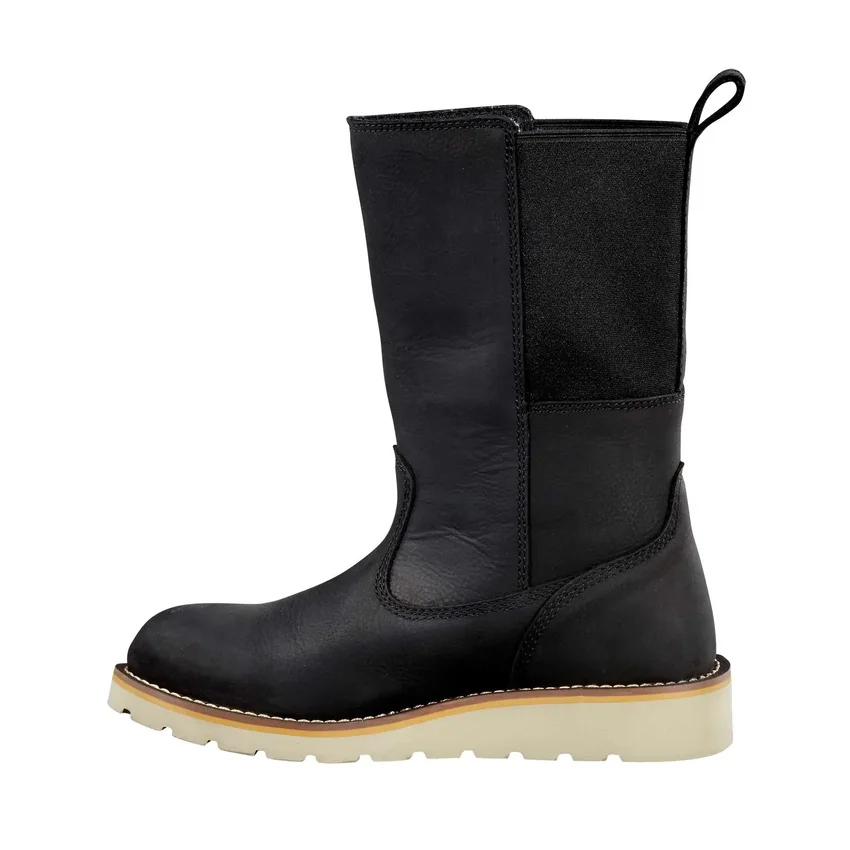 Bota Wellington com cunha, biqueira macia e impermeável de 10" para mulher