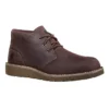 Botas Chukka com biqueira lisa e salto em cunha
