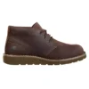 Botas Chukka com biqueira lisa e salto em cunha