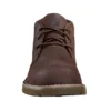 Botas Chukka com biqueira lisa e salto em cunha