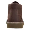 Botas Chukka com biqueira lisa e salto em cunha