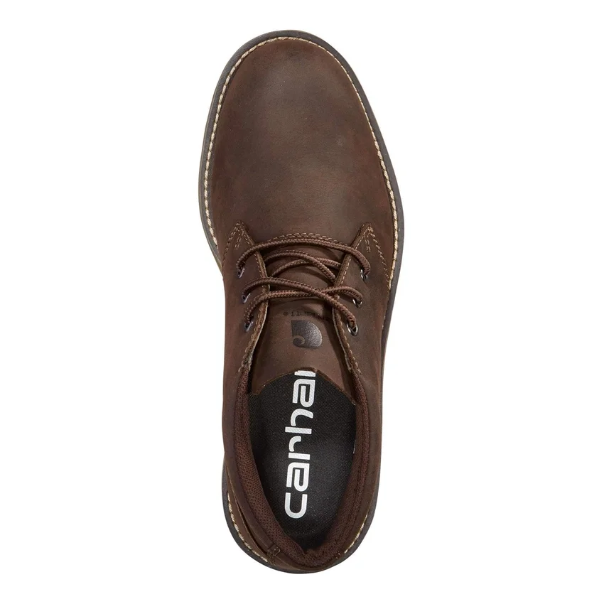 Botas Chukka com biqueira lisa e salto em cunha