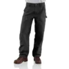 Calças de carpinteiro carhartt B136 para homem, de corte reto e largo, em tecido de algodão lavado, com joelhos reforçados
