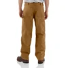 Calças de carpinteiro carhartt B136 para homem, de corte reto e largo, em tecido de algodão lavado, com joelhos reforçados
