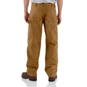 Calças de carpinteiro carhartt B136 para homem, de corte reto e largo, em tecido de algodão lavado, com joelhos reforçados