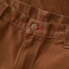 Calças de carpinteiro para homem da série Crafted, de corte largo e perna reta, em tecido de algodão, com joelhos reforçados