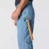 Calças de ganga de trabalho largas e de corte reto para homem
