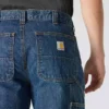 Calças de ganga de trabalho largas e de corte reto para homem
