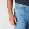 Calças de ganga de trabalho largas e de corte reto para homem
