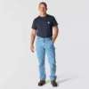 Calças de ganga de trabalho largas e de corte reto para homem