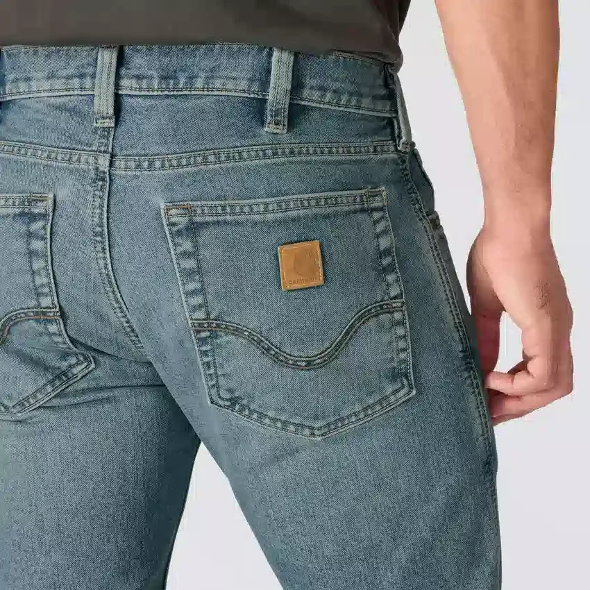 Calças de ganga de trabalho masculinas com corte «bootcut» descontraído e tecido «Rugged Flex»