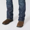 Calças de ganga de trabalho masculinas com corte «bootcut» descontraído e tecido «Rugged Flex»