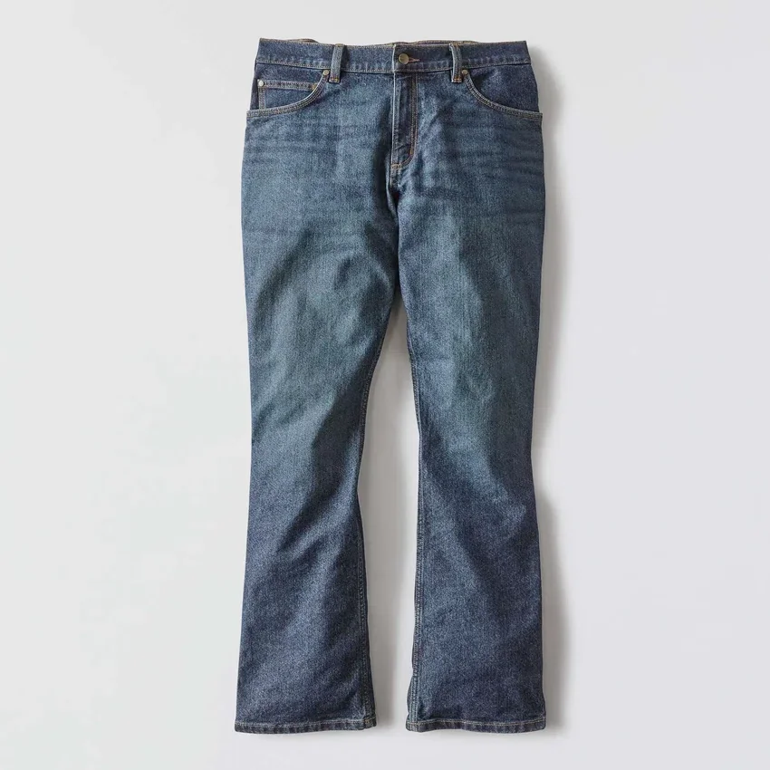Calças de ganga de trabalho masculinas com corte «bootcut» descontraído e tecido «Rugged Flex»