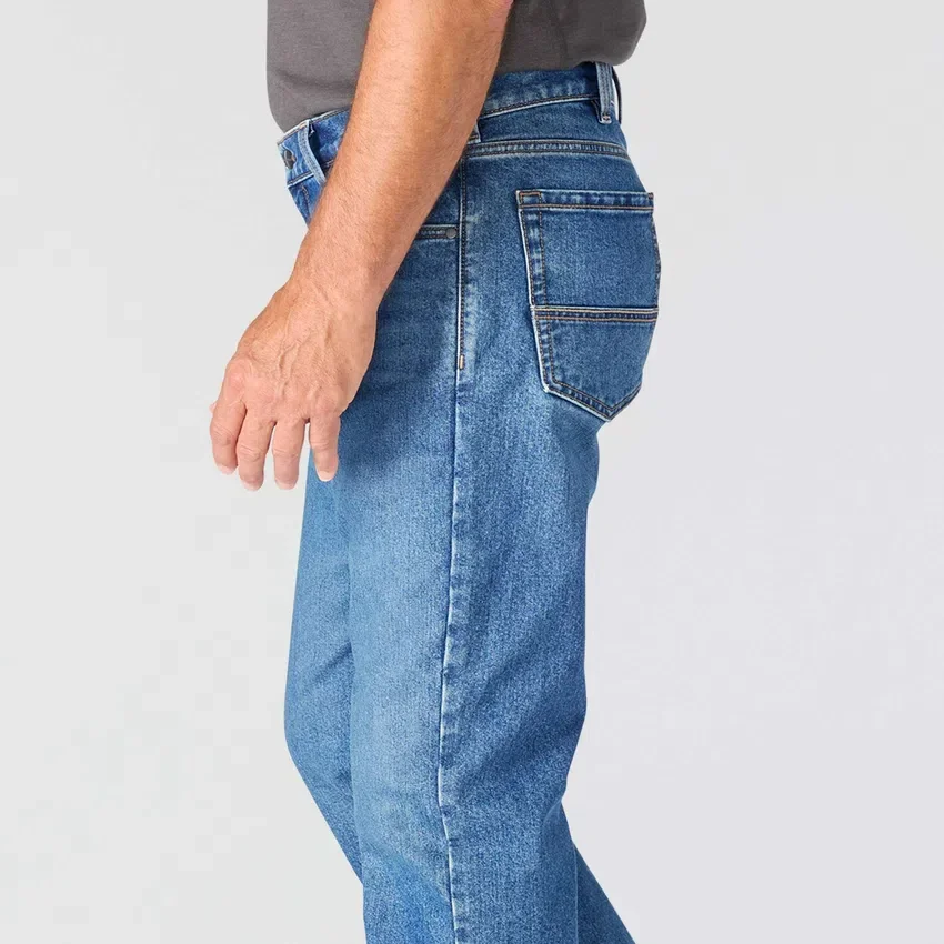 Calças de ganga de trabalho masculinas de corte largo e perna reta com tecnologia Rugged Flex