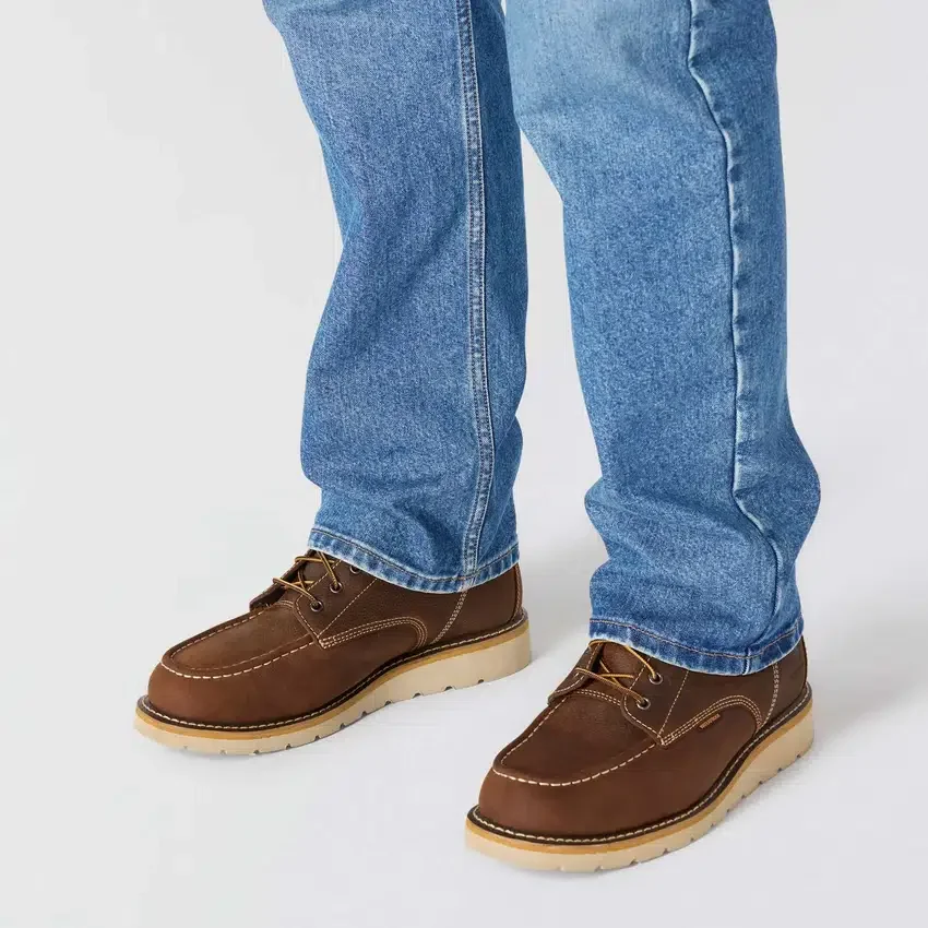 Calças de ganga de trabalho masculinas de corte largo e perna reta com tecnologia Rugged Flex