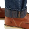 Calças de ganga de trabalho masculinas, de corte reto e descontraído