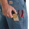 Calças de ganga de trabalho masculinas, de corte reto e descontraído, com joelhos reforçados e Rugged Flex