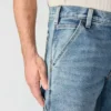Calças de ganga de trabalho masculinas, de corte reto e descontraído, com tecido Rugged Flex