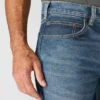 Calças de ganga de trabalho masculinas, de corte reto e descontraído, com tecido Rugged Flex