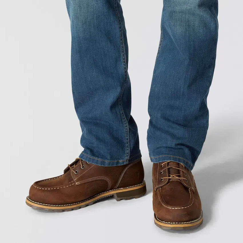 Calças de ganga de trabalho masculinas, de corte reto e descontraído, com tecido Rugged Flex