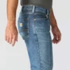 Calças de ganga de trabalho masculinas, de corte reto e descontraído, com tecido Rugged Flex