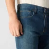 Calças de ganga de trabalho masculinas, de corte reto e descontraído, com tecido Rugged Flex