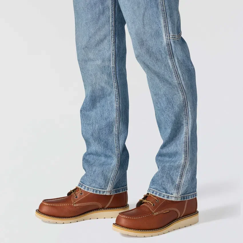 Calças de ganga de trabalho masculinas, de corte reto e descontraído, com tecido Rugged Flex