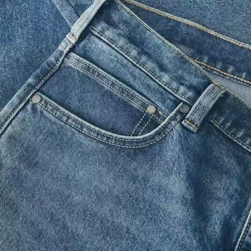 Calças de ganga de trabalho masculinas, de corte reto e descontraído, com tecido Rugged Flex