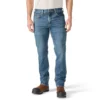 Calças de ganga de trabalho masculinas, justas, afuniladas e com Rugged Flex
