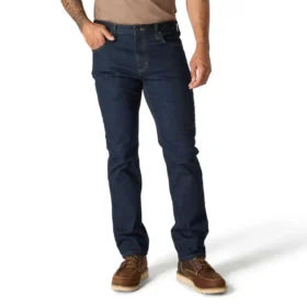 Calças de ganga de trabalho masculinas, justas, afuniladas e com Rugged Flex