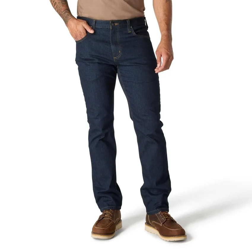 Calças de ganga de trabalho masculinas, justas, afuniladas e com Rugged Flex