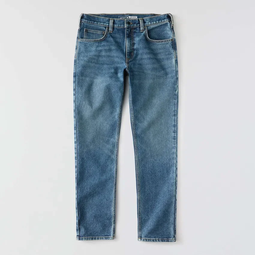 Calças de ganga de trabalho masculinas, justas, afuniladas e com Rugged Flex