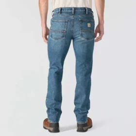 Calças de ganga de trabalho masculinas, justas, afuniladas e com Rugged Flex