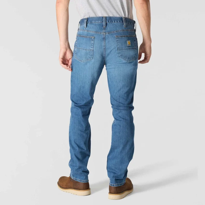Calças de ganga de trabalho masculinas, justas, afuniladas e com Rugged Flex