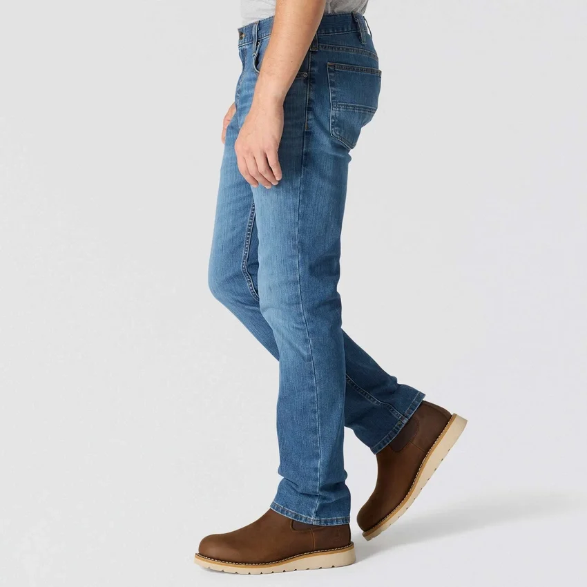Calças de ganga de trabalho masculinas, justas, afuniladas e com Rugged Flex
