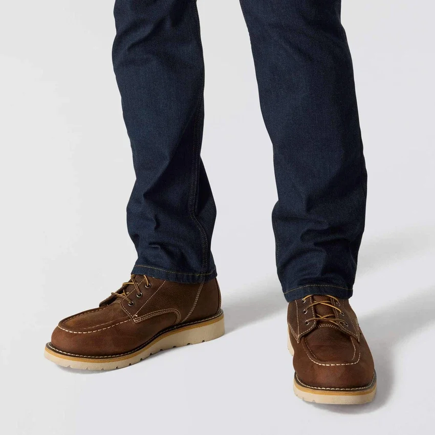 Calças de ganga de trabalho masculinas, justas, afuniladas e com Rugged Flex
