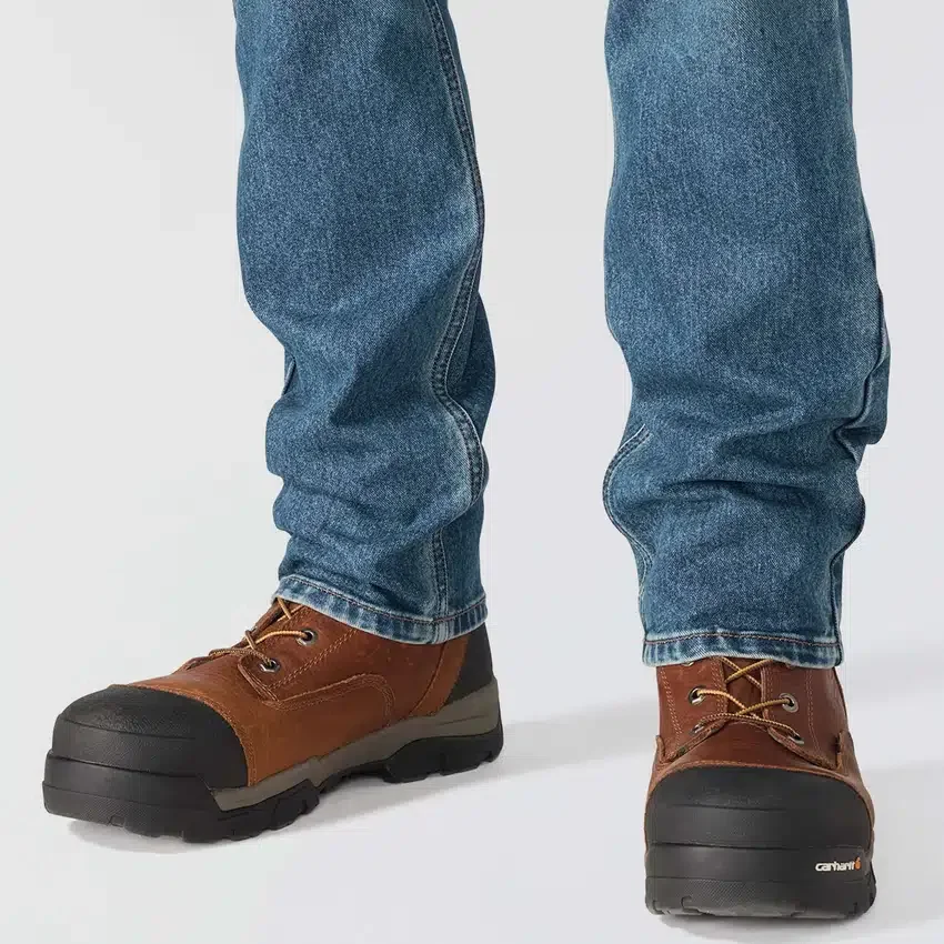 Calças de ganga de trabalho masculinas, justas, afuniladas e com Rugged Flex