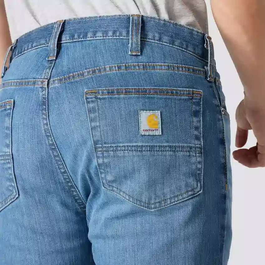 Calças de ganga de trabalho masculinas, justas, afuniladas e com Rugged Flex