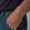 Calças de ganga de trabalho para homem, corte largo e perna reta, resistentes ao fogo
