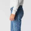 Calças de ganga de trabalho para homem, corte relaxado, boca de botão, Rugged Flex, resistentes ao fogo