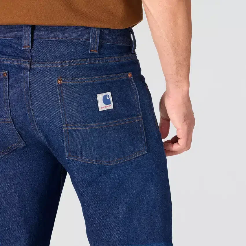 Calças de ganga de trabalho para homem da série Crafted, de corte descontraído e perna reta
