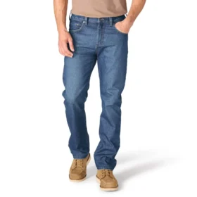 Calças de ganga de trabalho Slim Straight Rugged Flex para homem