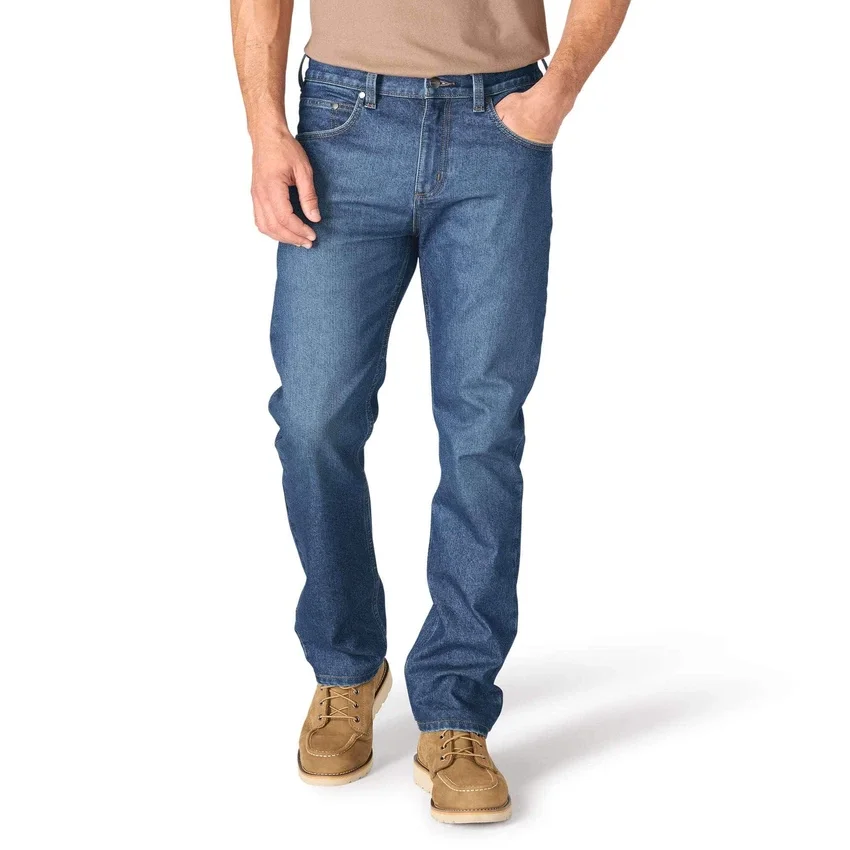 Calças de ganga de trabalho Slim Straight Rugged Flex para homem