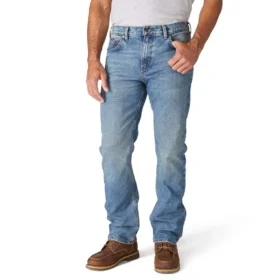 Calças de ganga de trabalho Slim Straight Rugged Flex para homem