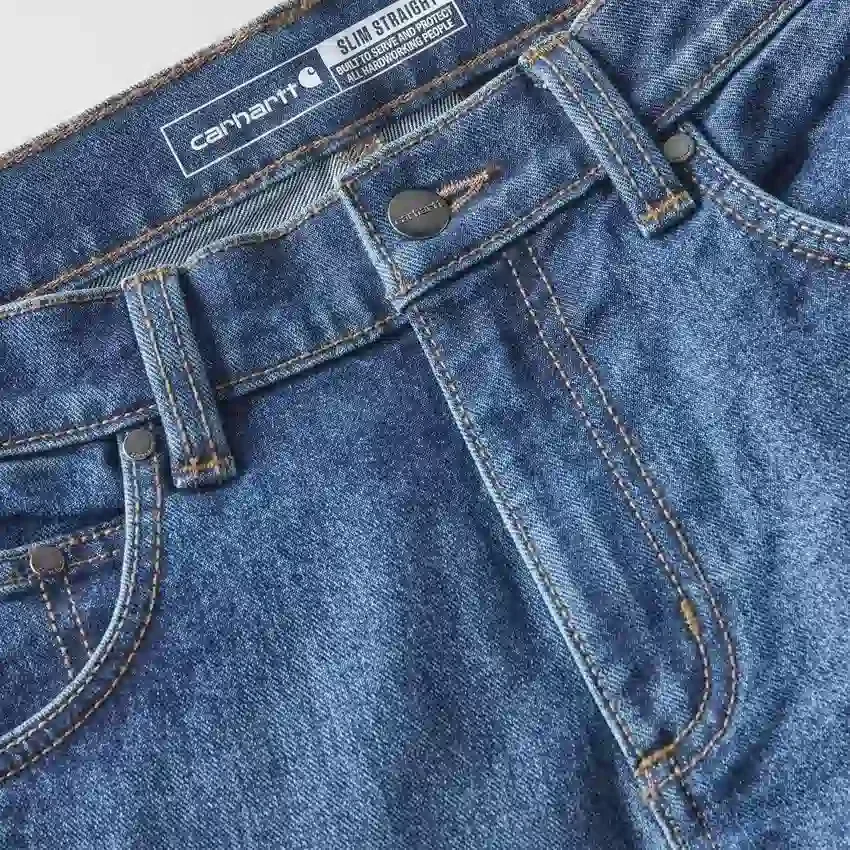 Calças de ganga de trabalho Slim Straight Rugged Flex para homem