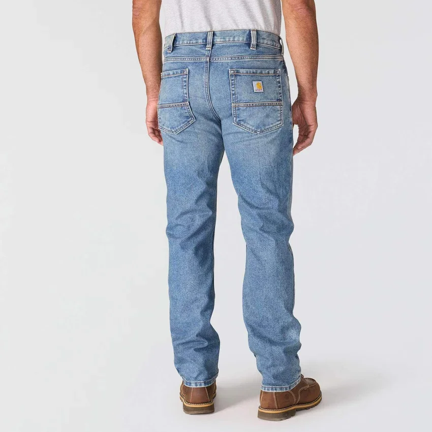 Calças de ganga de trabalho Slim Straight Rugged Flex para homem