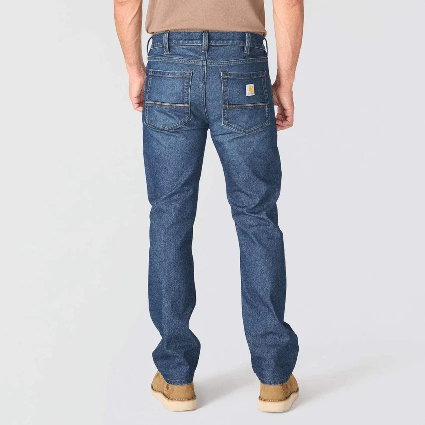 Calças de ganga de trabalho Slim Straight Rugged Flex para homem