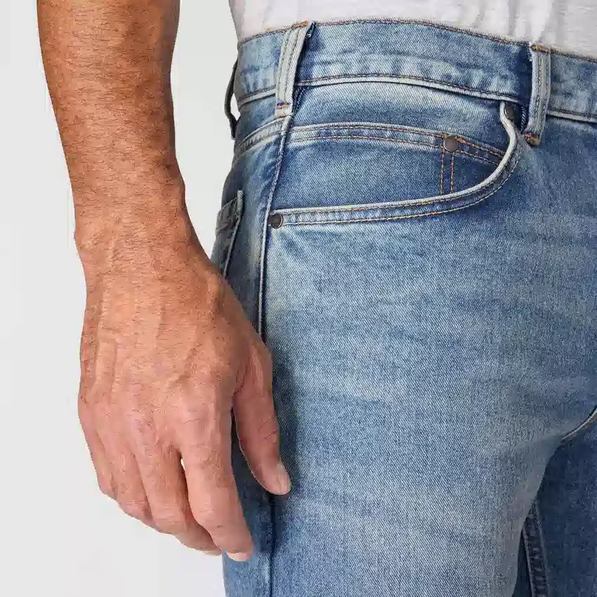 Calças de ganga de trabalho Slim Straight Rugged Flex para homem