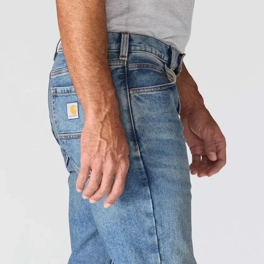 Calças de ganga de trabalho Slim Straight Rugged Flex para homem